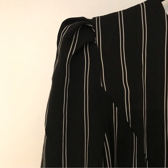 Express Pinstripe Black/White Dress with Belt - Picture 5 of 14
